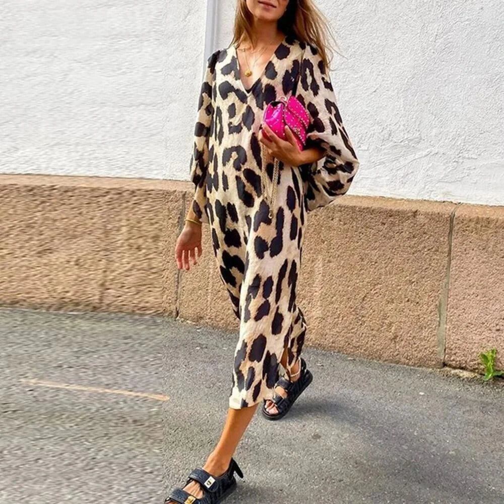 Lisa™ - kjole med leopardprint