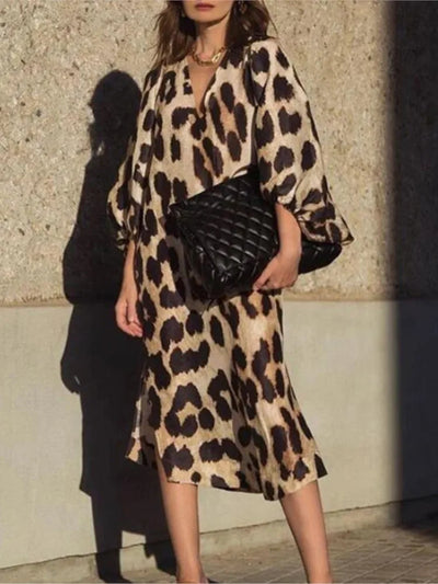 Lisa™ - kjole med leopardprint